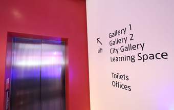 A photograph of the lift at Tate Liverpool + RIBA North