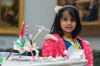 Photograph of a family activity at Tate Britain