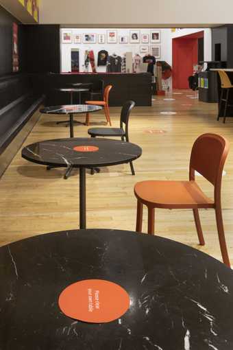 Tables in the Espresso Bar.