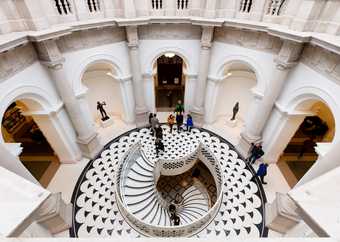 Rotunda staircase.