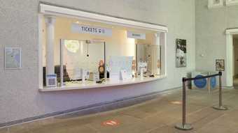 Ticket desk at Tate St Ives.