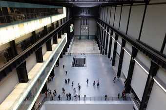 people in the turbine hall