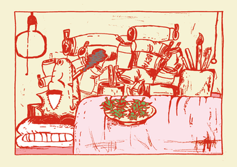 Guston inspired illustration