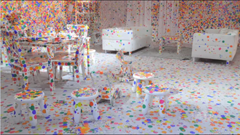 Yayoi Kusama obliteration room